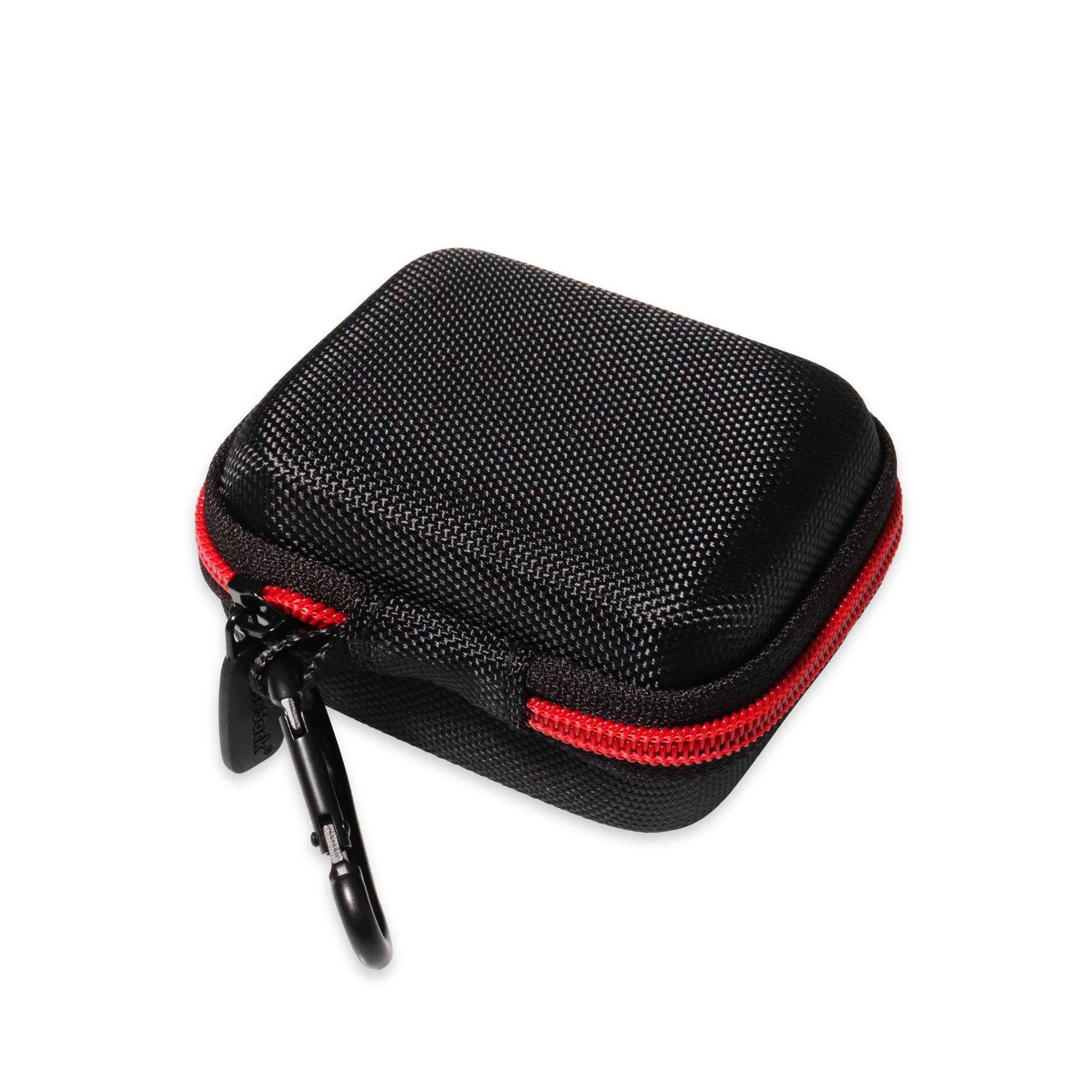 Golf GPS Case for Bushnell Phontom Golf GPS, Neo Ghost Golf GPS, Garmin 010-01959-00 Approach G10, Other Handheld GPS, More Room for Cable and Others (Black with Red Zip Contrasted)