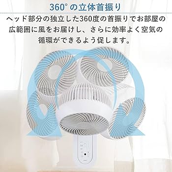 Amazon | [山善] 壁掛式 洗える サーキュレーター DCモーター 静音 18