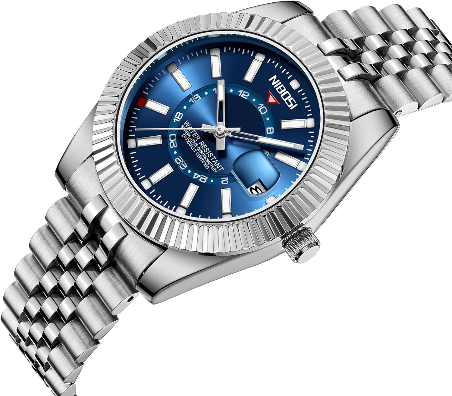 NIBOSI Watches for Men Analog Quartz Stainless Steel Dial with Date Waterproof Business Classic Luxury Dress Mens Wrist Watches - Image 2