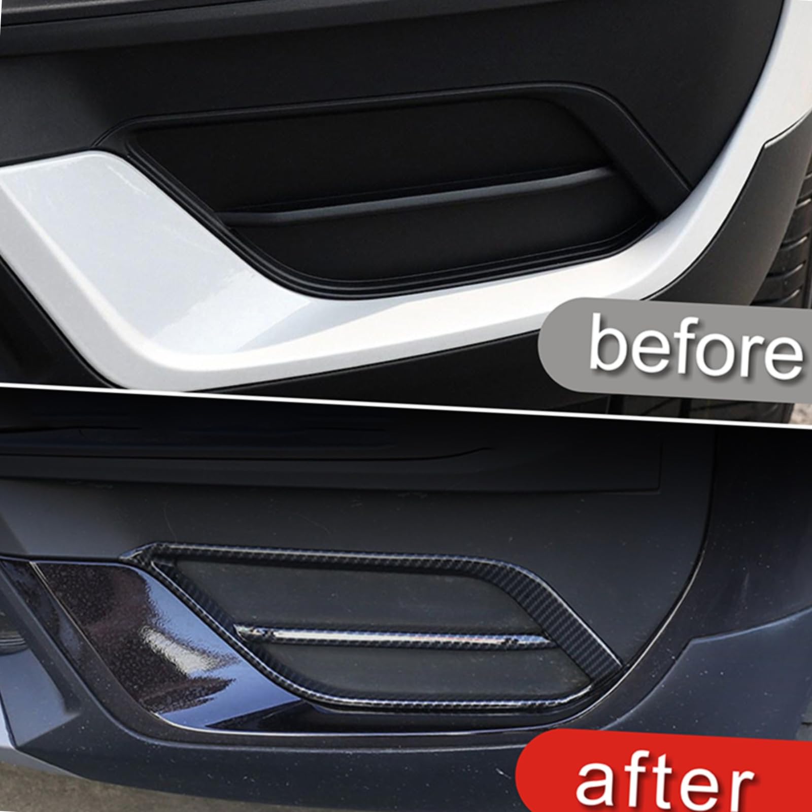Dla BMW X1 F48 2020 Stylizacja samochodu Zderzak przedni Lampa przeciwmgielna Dekoracja ramy Pokrywa tapicerka ABS Motoryzacyjne akcesoria zewnętrzne (srebrne)