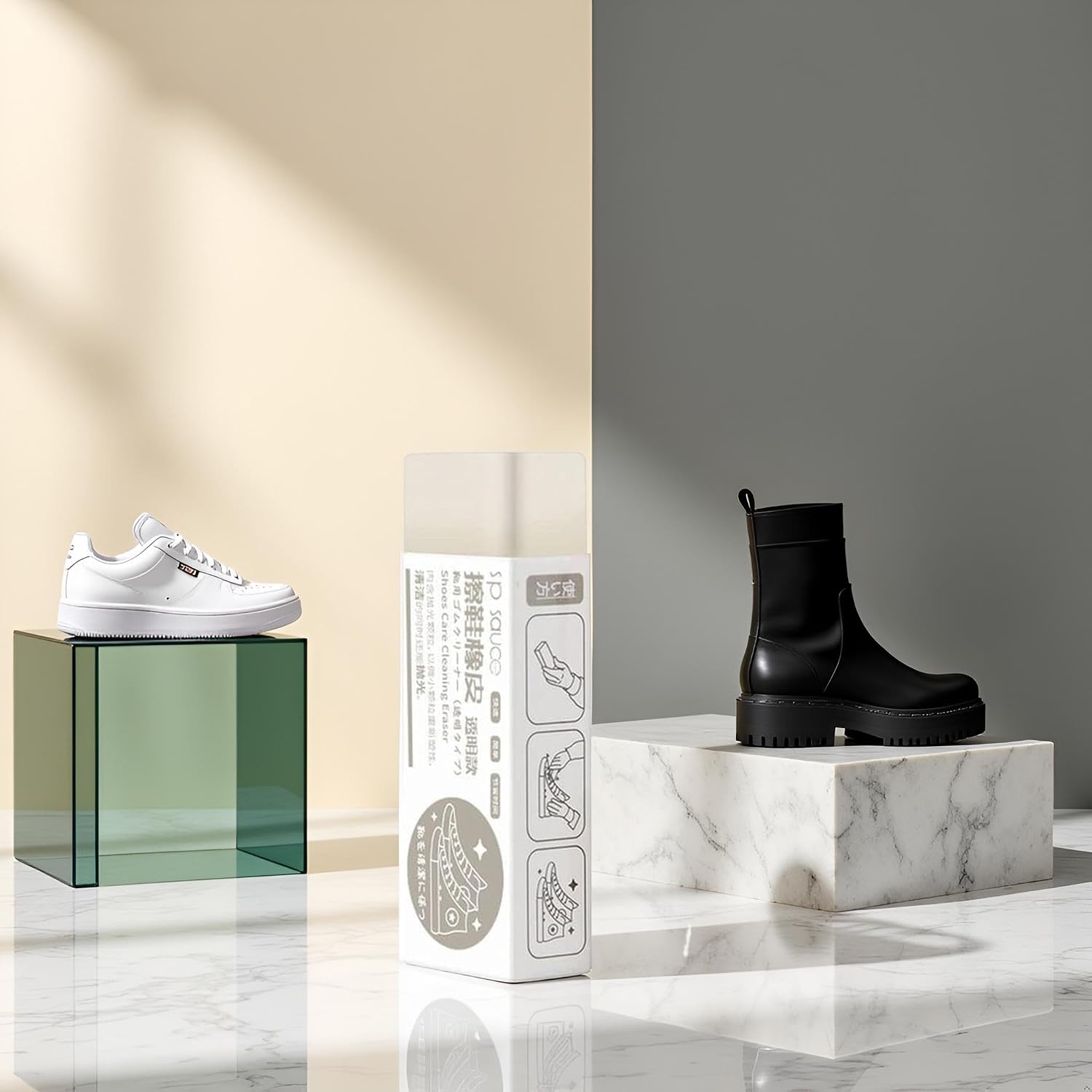 1Pc White Suede and Nubuck Eraser,Sheepskin Shoe Cleaning Eraser Leather Fabric Shoes Care White Sneakers Cleaner Dirt Remover Quickly Remove Dust and Dirt,Shoe Cleaners,Shoe Treatments and Polishes