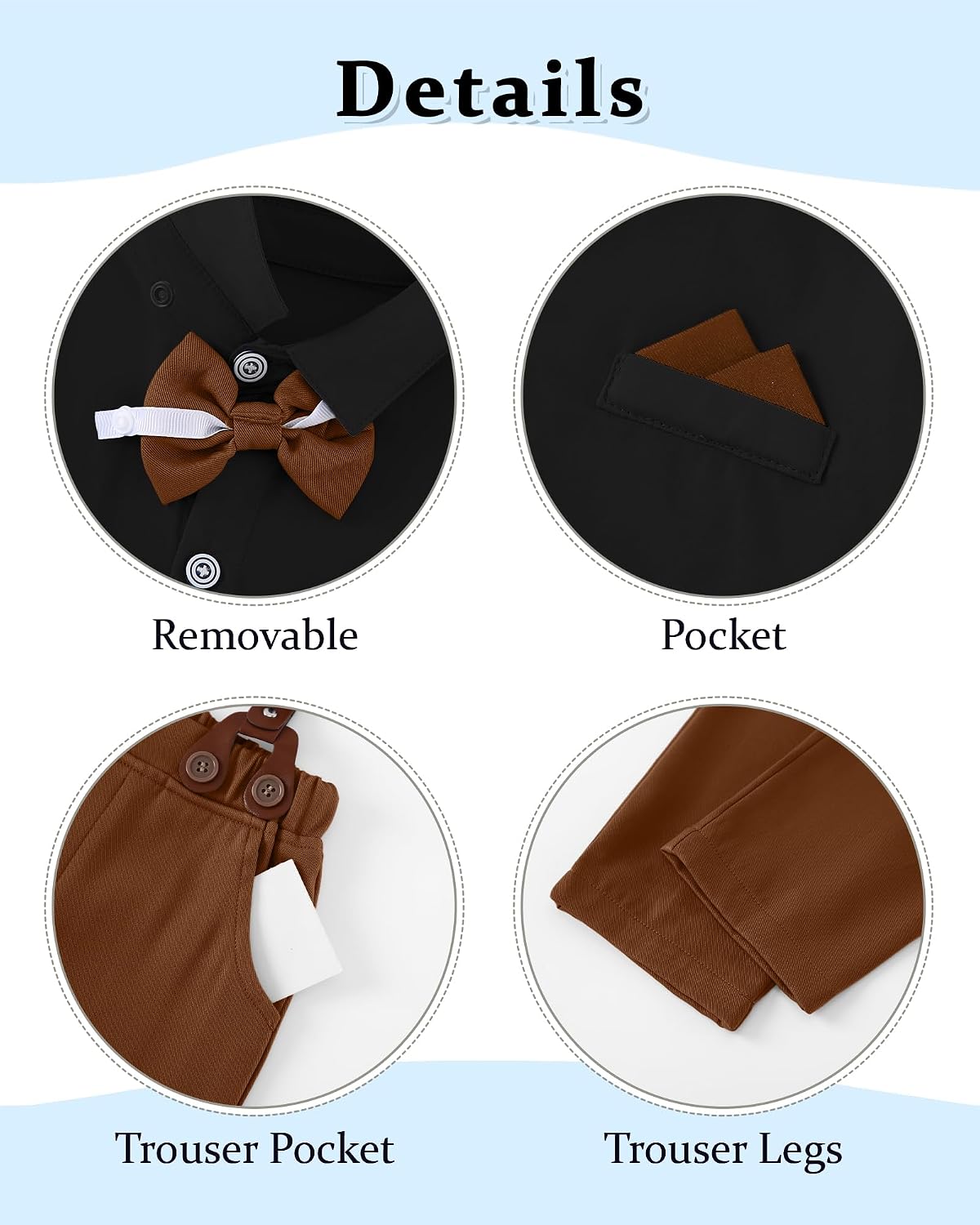 ZOEREA Toddler Baby Boy Wedding Suit Formal Dress Clothes Gentleman Outfit