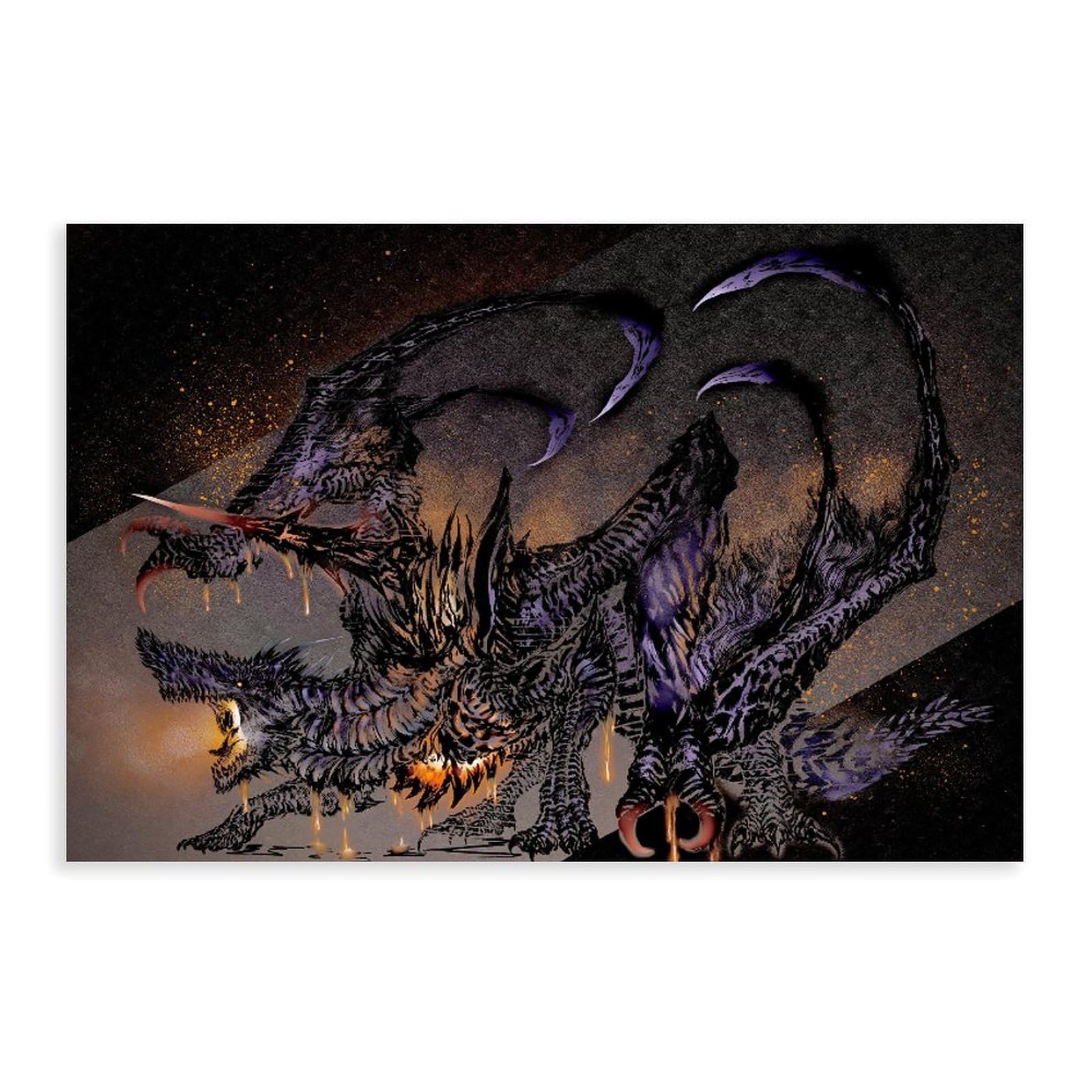QGVBGF Monster Hunter Canvas Poster Bedroom Decor Landscape Office Room Decor Gift 12x18inch(30x45cm)