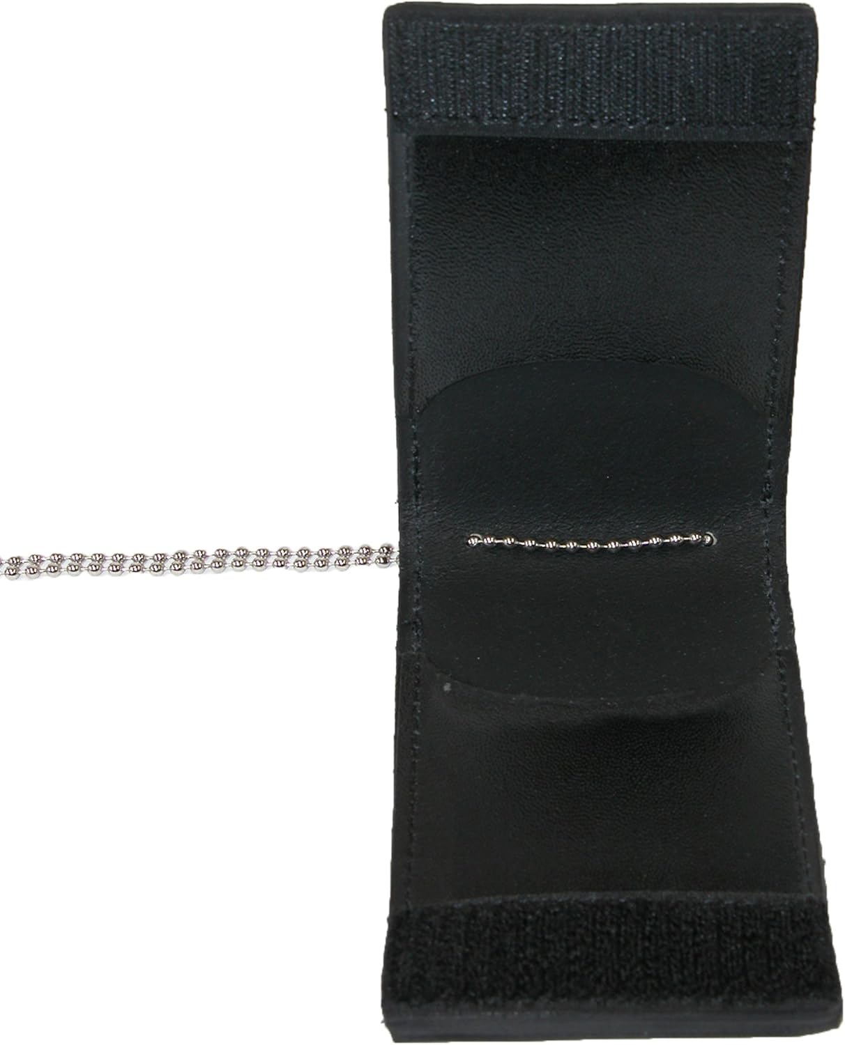 Boston Leather Leather Deluxe ID and Badge Holder Wallet, Black
