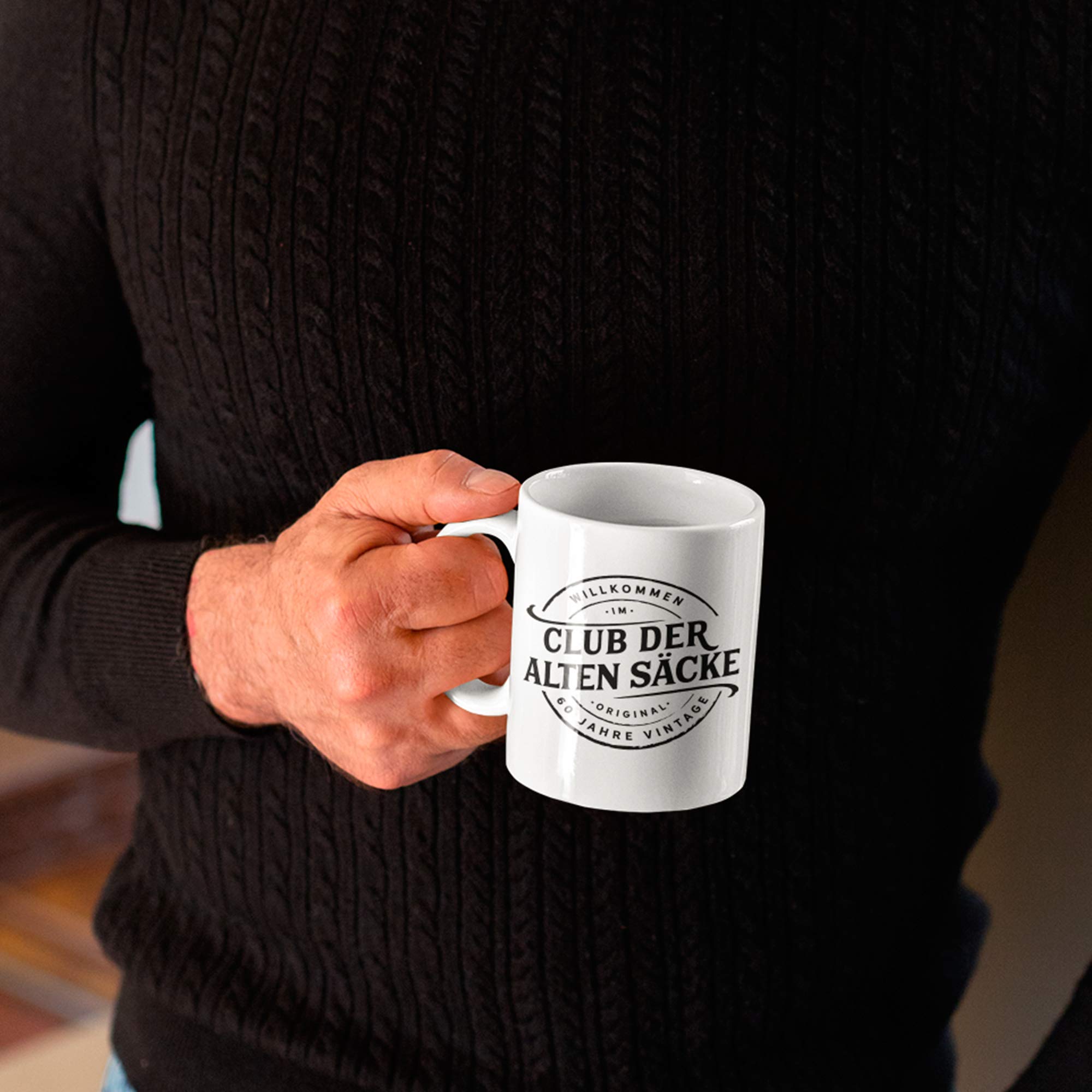Lustiges Geschenk-Set Zum 60. Geburtstag Für Männer – Kaffeetasse & Socken Mit „Schonend Behandeln“-Aufdruck