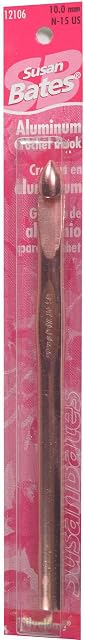 Susan Bates Silvalume Aluminum 5-1/2" Crochet Hook: Size 'N 15