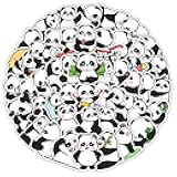 Cute Panda Stickers 50 Pcs Waterproof Vinyl Decals for Laptop, Kids & Classroom Prizes