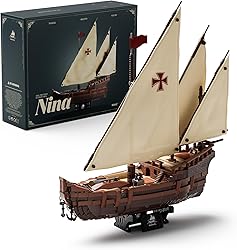 Nifeliz Nina Sailing Ship Building Set for Adults, Room D…