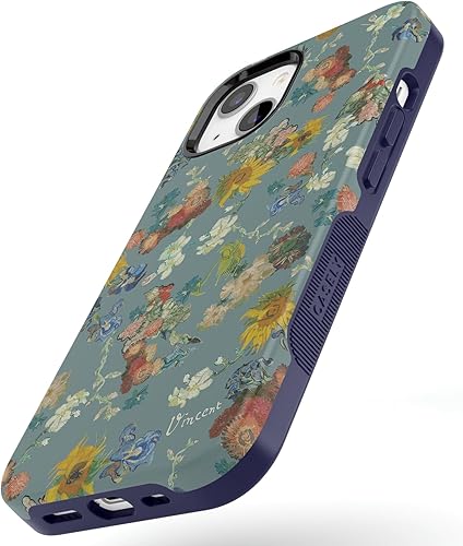 Vista 297 de Casely Funda para iPhone 13 Compatible con MagSafe Color Splash de medianoche Funda retro abstracta Color de medianoche Splash Abstracto