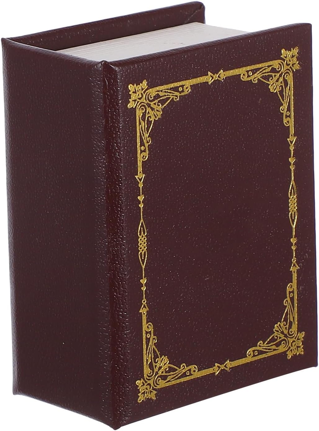 OUNONA Vintage Book Shaped Ring Box Cloth Jewelry Box for Wedding
