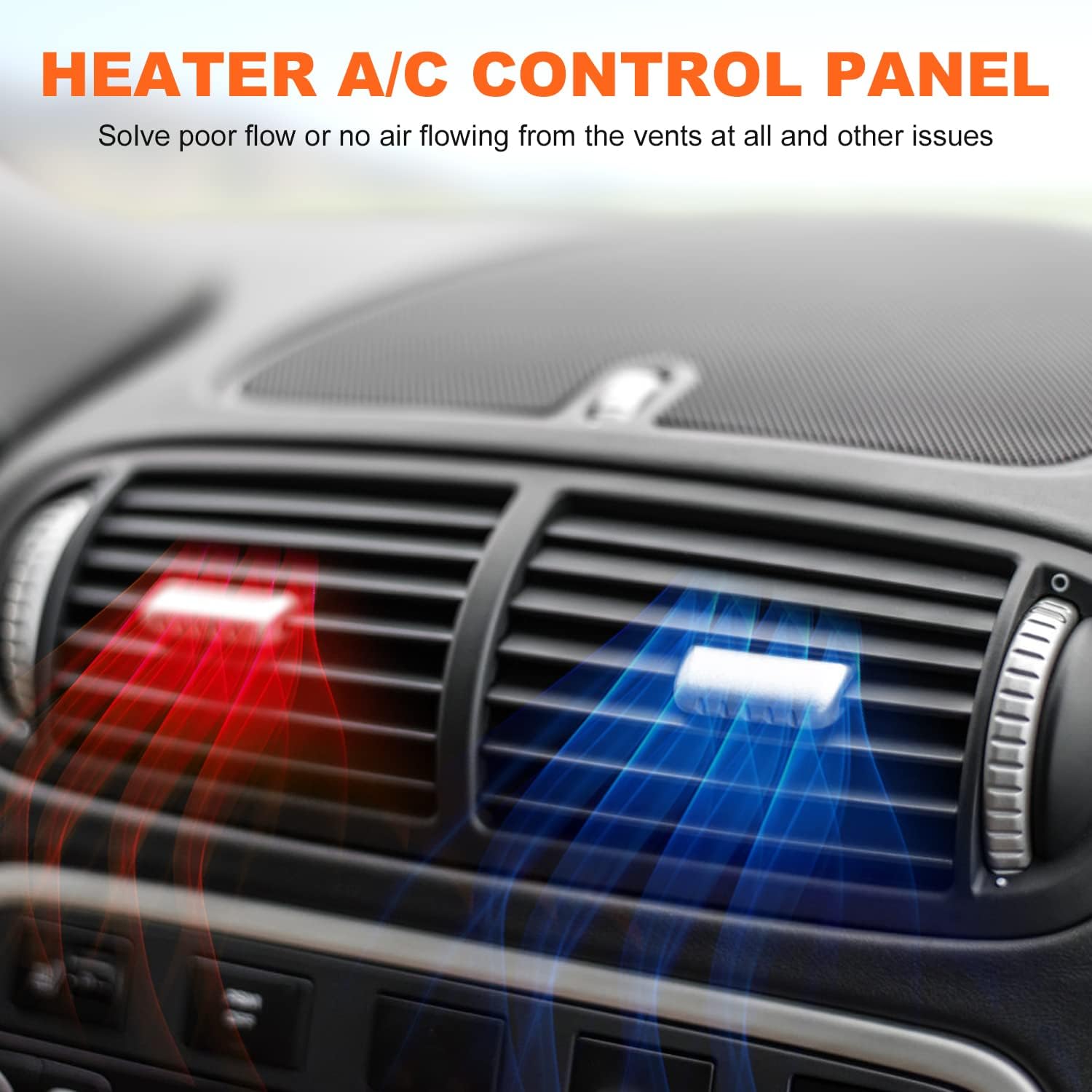 A/C Heater Climate Control Module Panel for Chevrolet C1500 C2500 Suburban 1996-2000, for GMC Yukon/Tahoe 1998-2000, for Cadillac Escalade 2000, 9378805, with Rear Window Defogger Switch