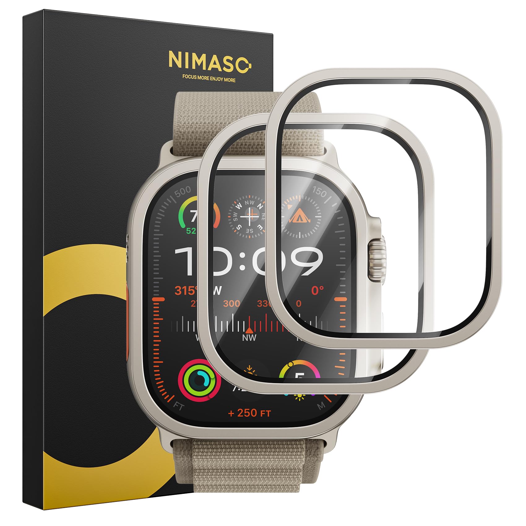 Amazon.co.jp: 【2枚組】NIMASO Apple Watch Ultra 2/1 49mm ガラス 