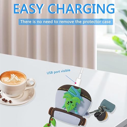 Miniatura 4 de 2 en 1 SKPY Korok Yahaha Backpack Fashion Funny Case para AirPods 21 generación Funda de silicona con herramientas de limpieza Colgante luminoso