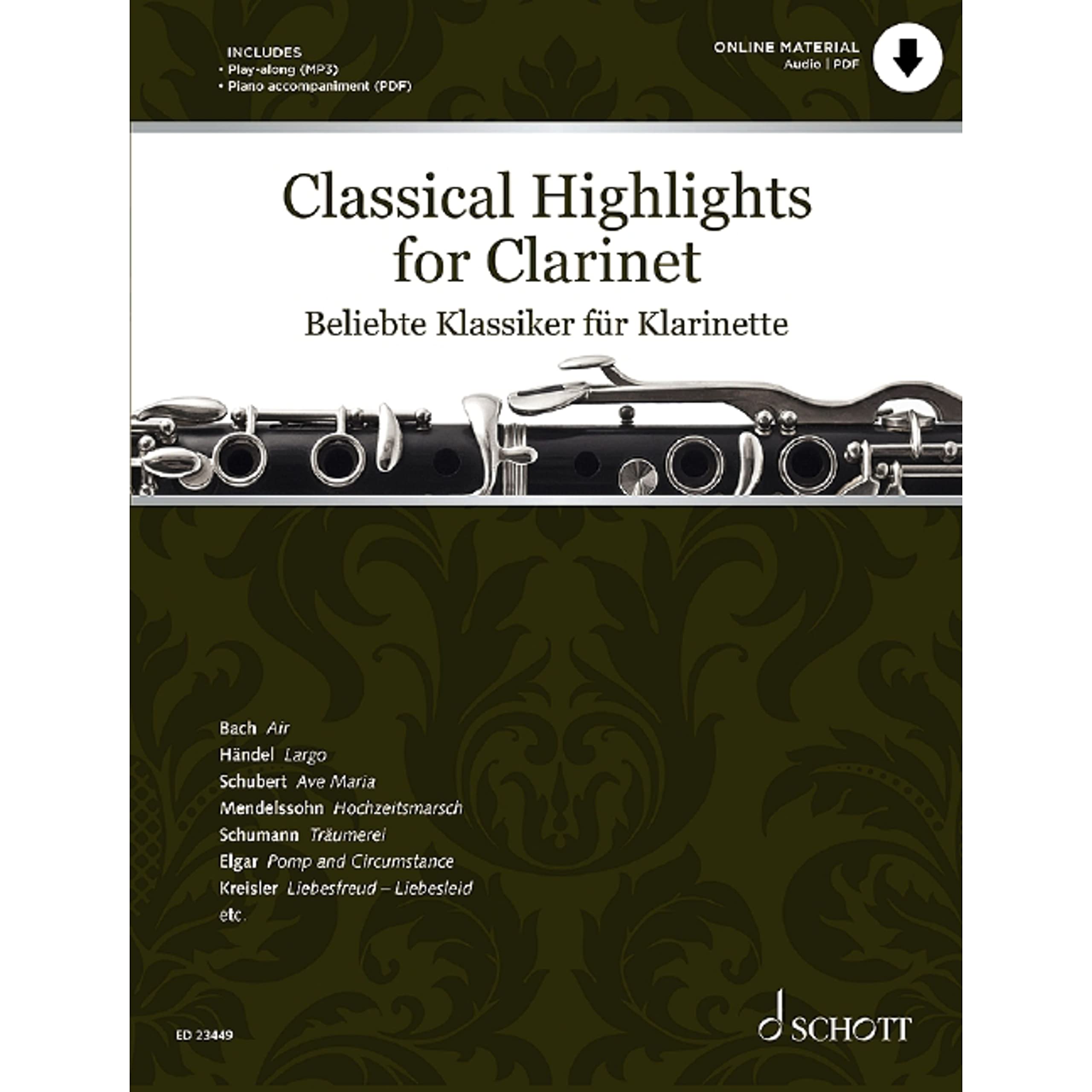 Classical Highlights for Clarinet - arranged for Clarinet and Piano - Clarinet in Bb and piano - Classical Highlights Series - Play-Along Edition - ... piano. clarinet in Bb and piano. Play-along.