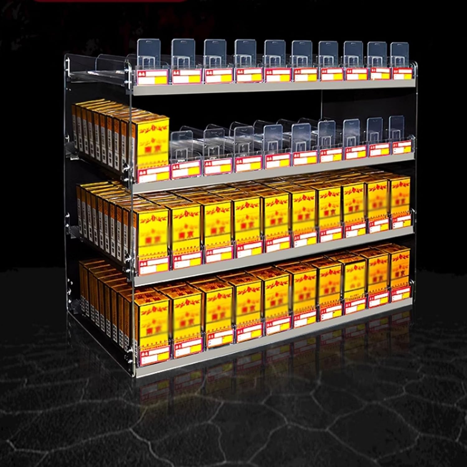 Free Standing Display Racks Mobile Storage Racks Cigarette Racks Supermarket Racks，Showcase Cigarettes Display Rack| Commercial Automatic Case Cigarette Cabinet Retail Sale for Cigarettes, C