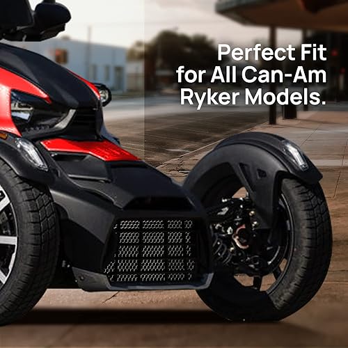 Miniatura 3 de AggAuto Malla de parrilla delantera para motocicleta compatible con Can-Am Ryker, juego de malla de rejillas automotrices con agujero de panal de