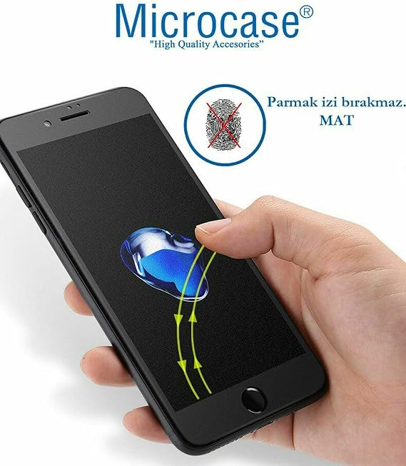 Microcase Iphone 16 Pro Max Tam Kaplayan Çerçeveli Mat Cam Koruma - AL3124