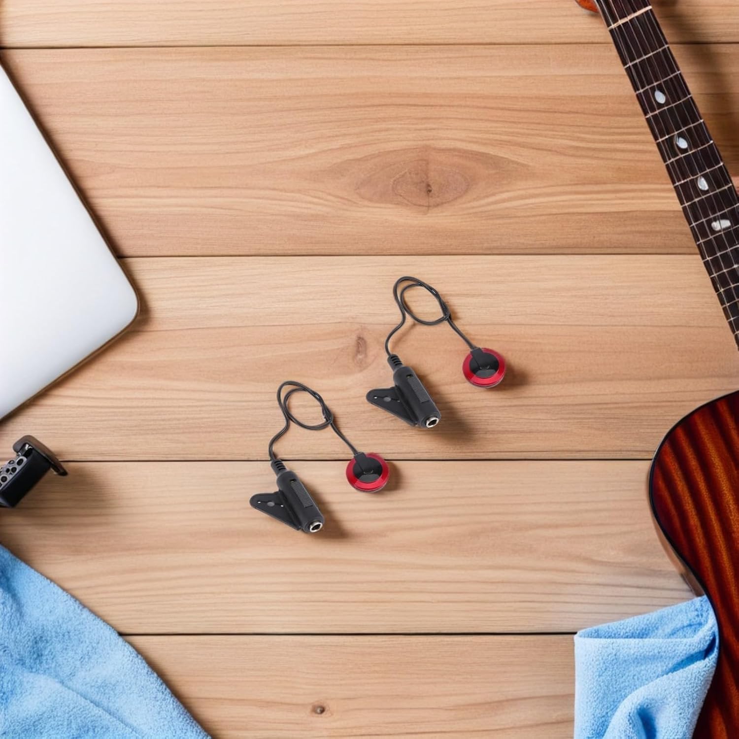 EQ Piezo Transducer Pickup for Guitar Ukulele Mandolin and Banjo 2 Sets Easy Installation and High Sensitivity