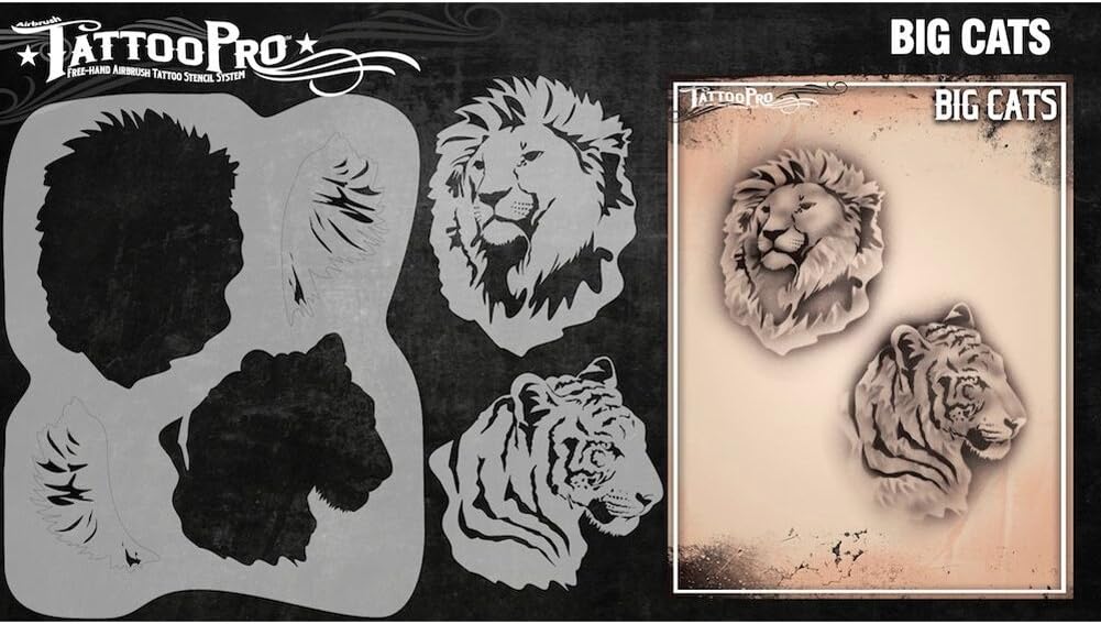 Tattoo Pro Stencils Series 3 - Big Cats