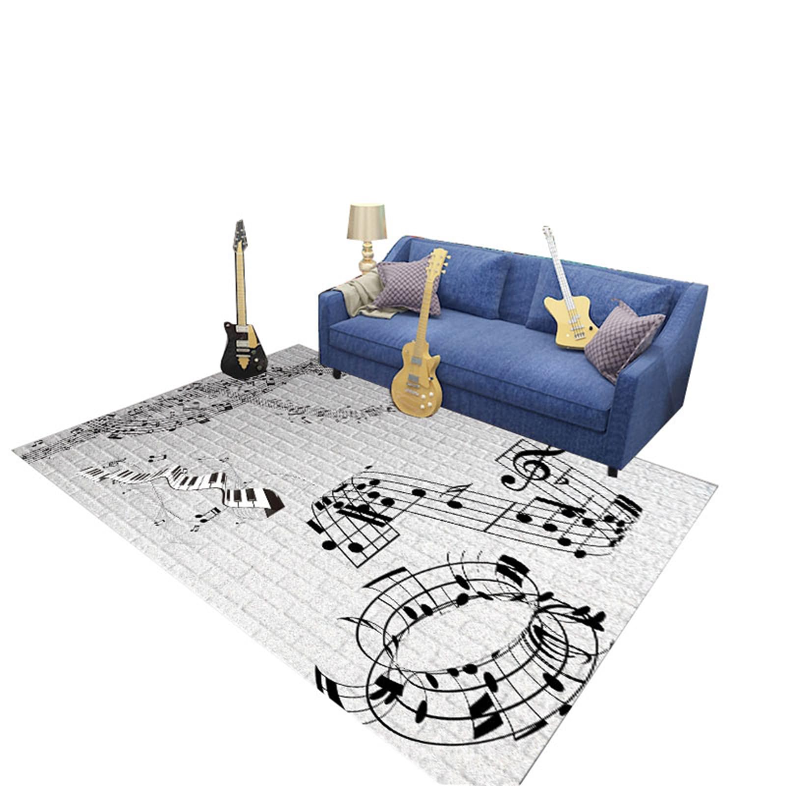 Hixingo Schlagzeug Teppich E Drum mit Schallschutz, Schlagzeugteppich Schallschutz rutschfeste Teppich Schalldämmend Antivibrationsmatte für Studio, Wohnung (Graues Klavier,150 * 200cm)