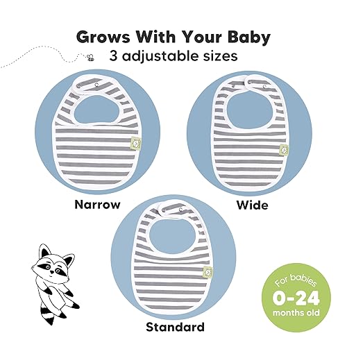 Miniatura 8 de KeaBabies Cambiador de pañales portátil y paquete de 8 baberos para bebés para niñas y niños - Cambiador de bebé plegable impermeable - Baberos de