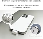 SUNEAST Portable SSD Nano 512GB – Ultra-Compact USB-C 3.2, External Solid State Drive Flash Drive | Read 450 MB/s, Write 400 MB/s | exFAT | 2.8 g | Works with iOS, Windows, macOS, Linux, Android | Read 450 MB/s, Write 400 MB/s, Ultra-Compact USB-C 3.