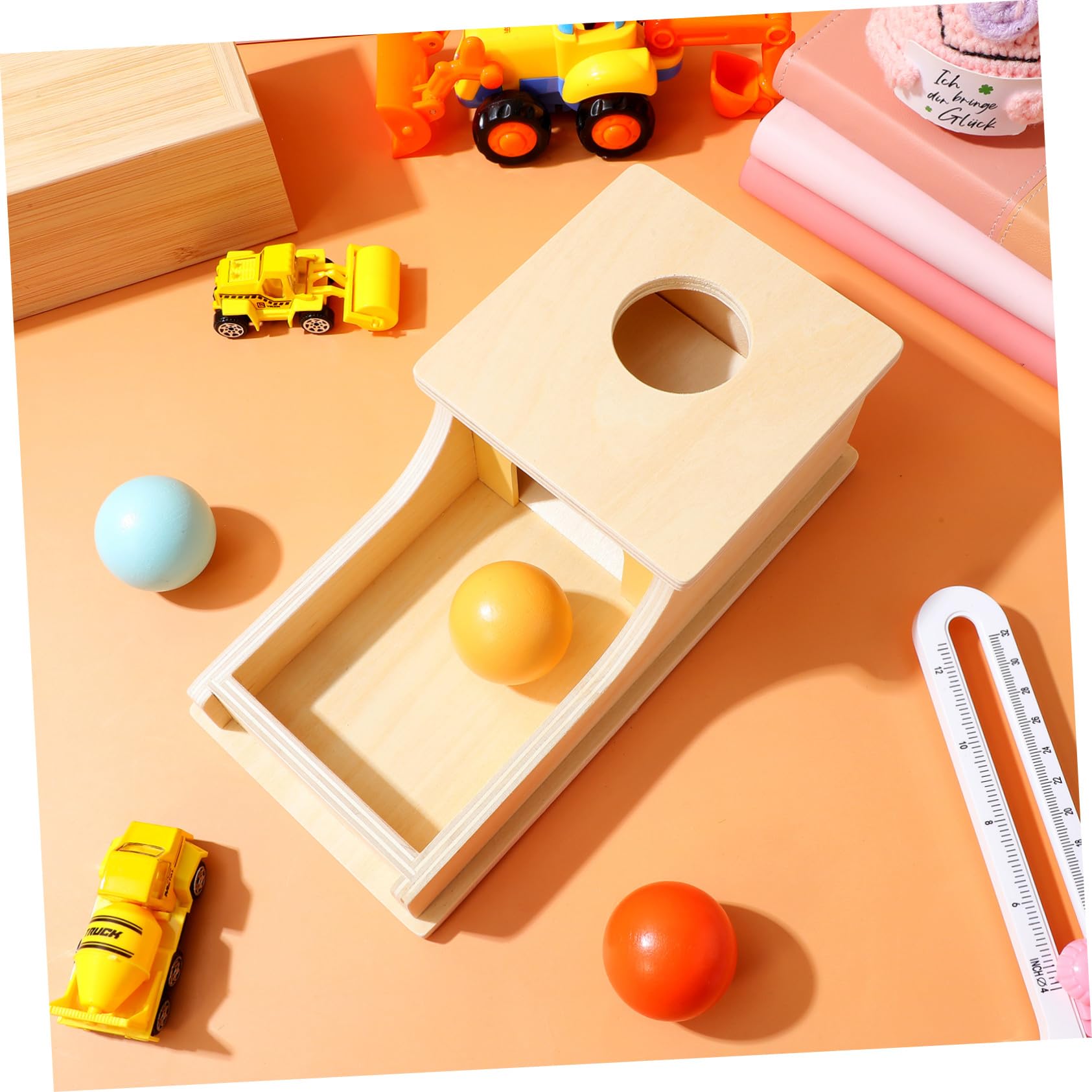 Caja de Monedas de Madera 1pieza Juguete Educativo para Niños | Entrenamiento de Motricidad Detallada, Fomenta la Concentración, para Bebés y Niños