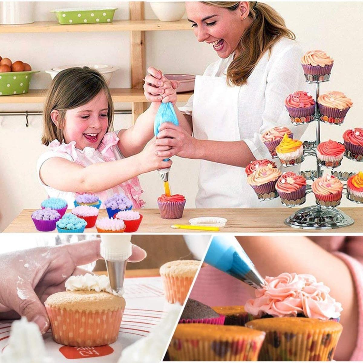 82 unids/set crema pastelería decoración pastelería accesorios para hornear boquilla inoxidable decoración boca crema raspador pastel hornear herramientas-82 piezas
