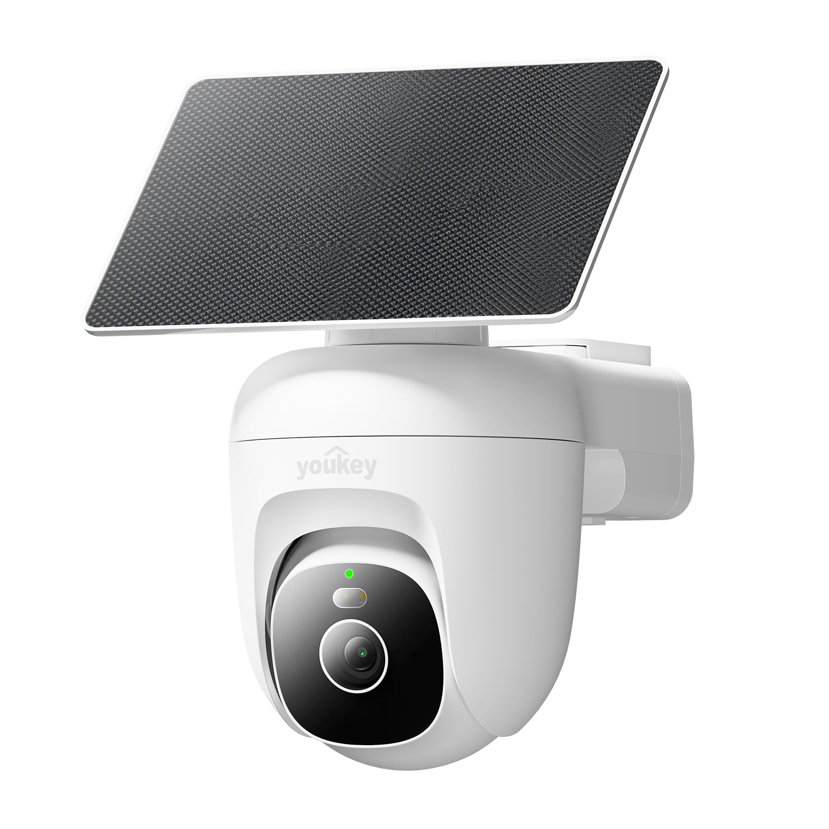 youkey Solar Security Camera Wireless Outdoor, 24/7 AOV Recording, 82 ft AI Person/Vehicle Detection, 2.5K Color Night, No Subscription, 360° Pan/Tilt, Human Tracking, 10,000mAh Battery, IP67 (S340)