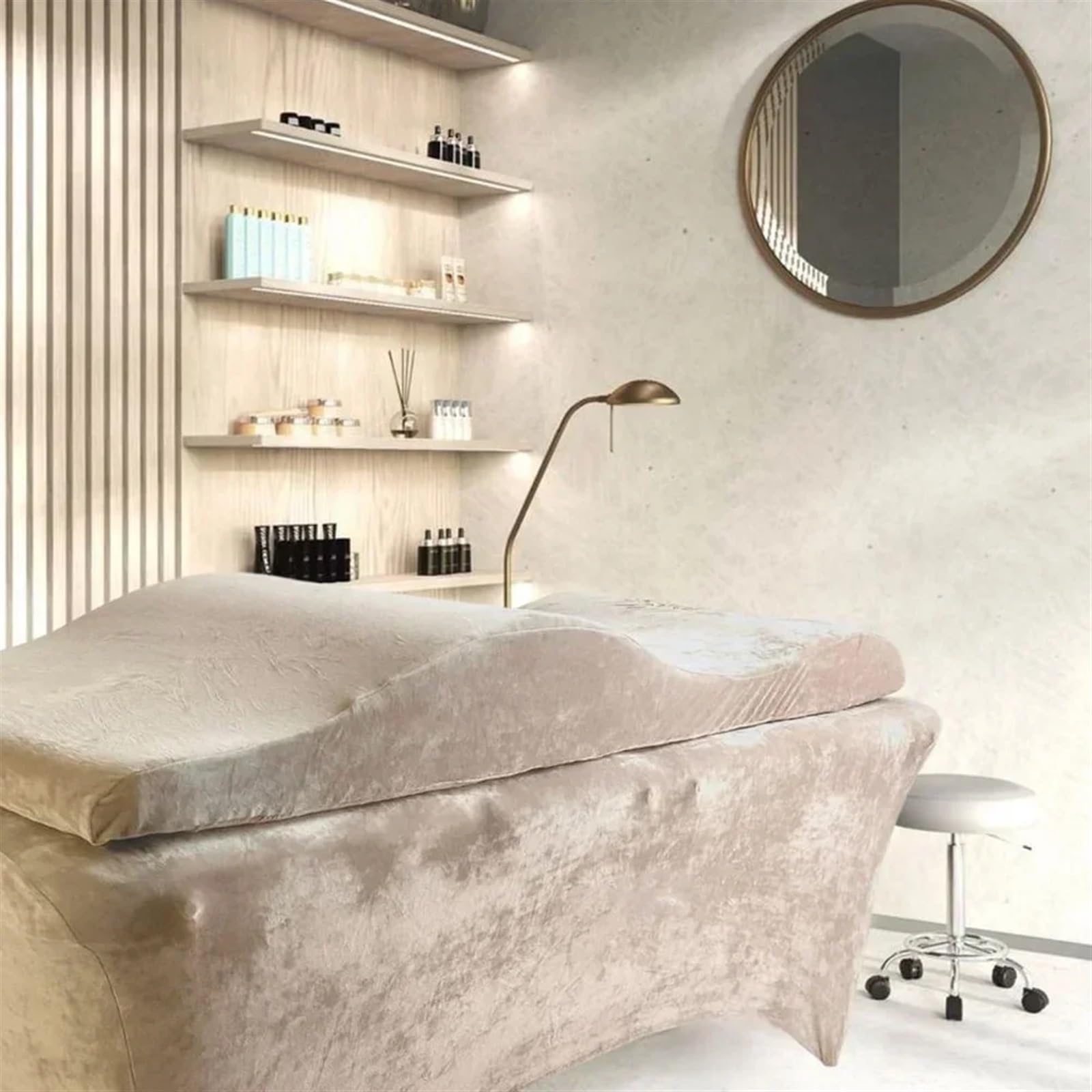 Materasso Per Lettino Extension Ciglia Materasso in schiuma curva con rivestimento in velluto, estensione for tavolo da massaggio in salone