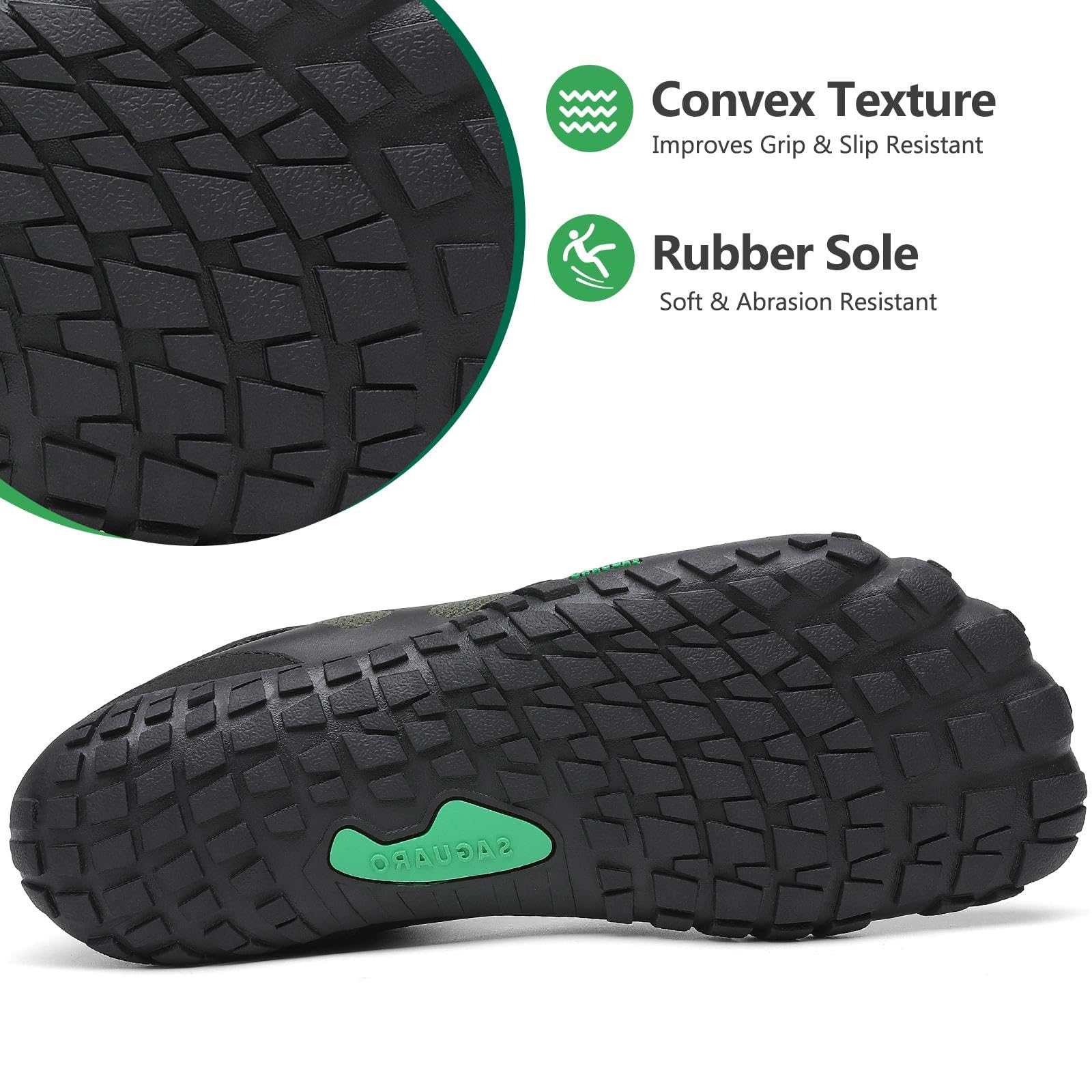 SAGUARO Uomo Scarpe de Barefoot Antiscivolo Asciugatura Rapida Scarpe Minimal de Donna Trail Running Outdoor e Indoor