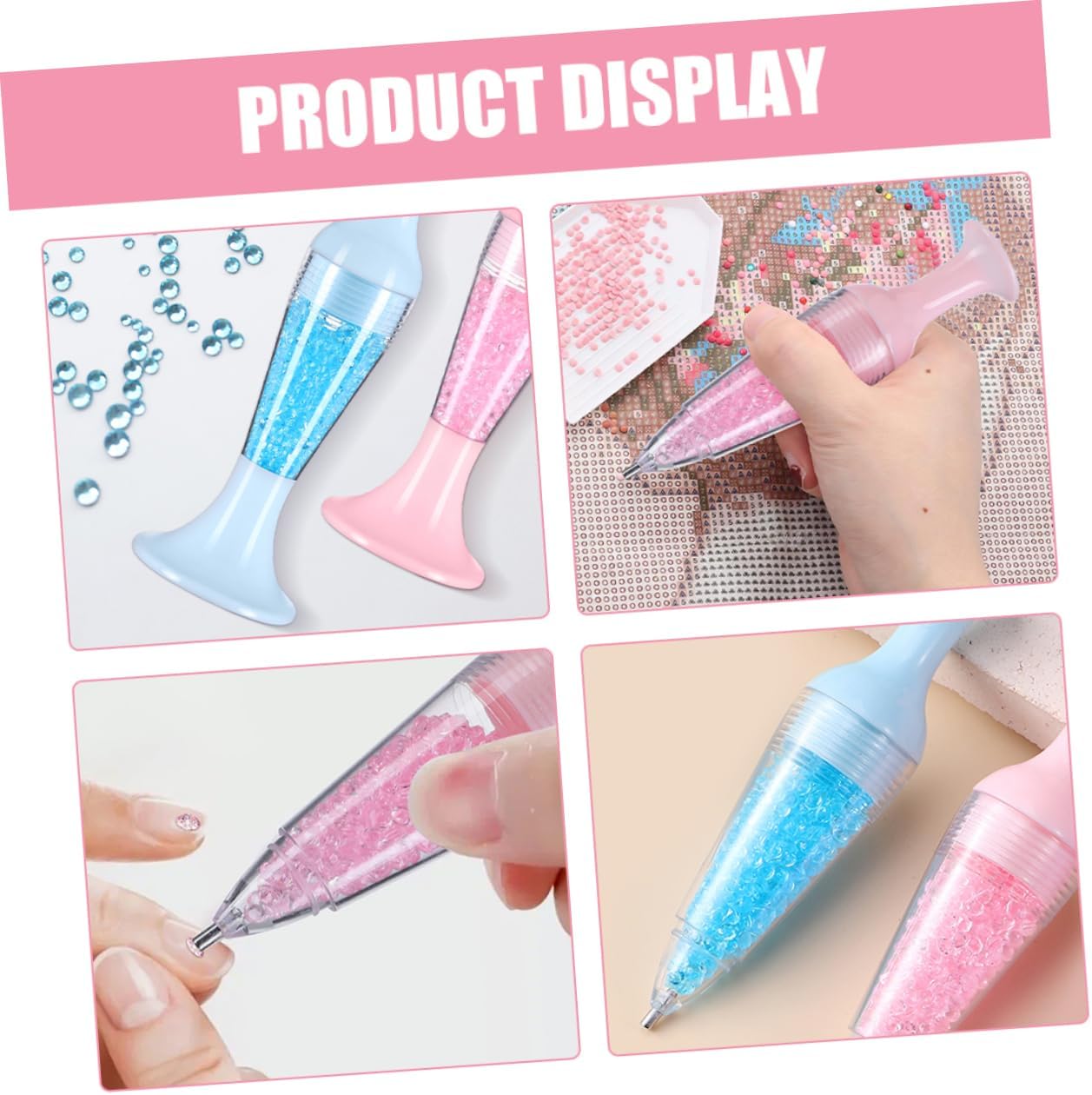 4PCS Art Pen Set Point Drill Tool for Nail Art and DIY Projects Flower Pot Dispensing Pens Versatile Dotting Tools for Creative Crafts