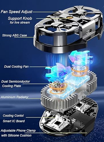 Miniatura 4 de Refrigerador semiconductor para teléfono móvil, ventilador de refrigeración para teléfono celular con chip de enfriamiento de doble semiconductor,