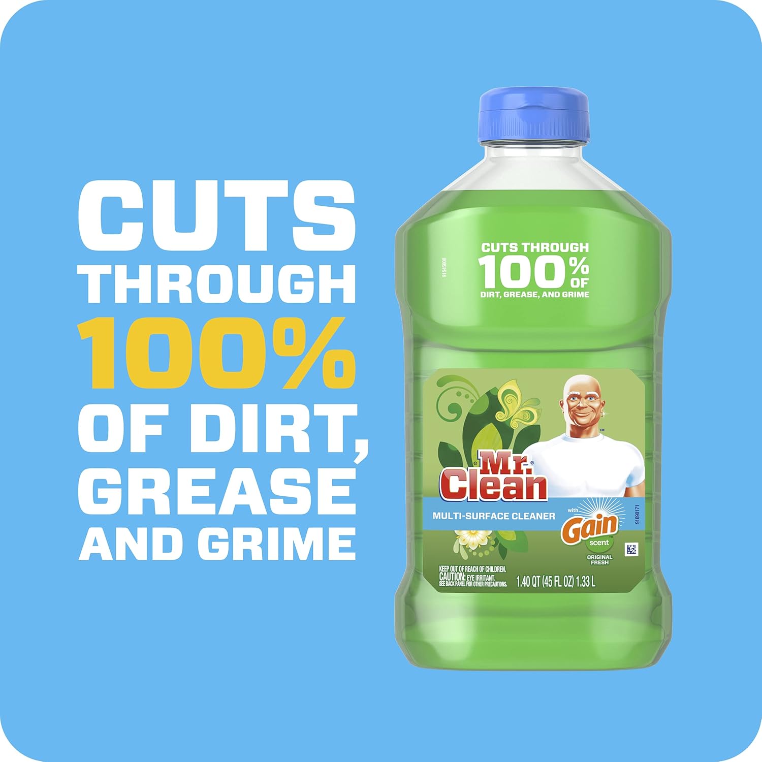 Mr. Clean with Gain Original Scent Multi-Surface Cleaner, 45 fl oz : Health & Household