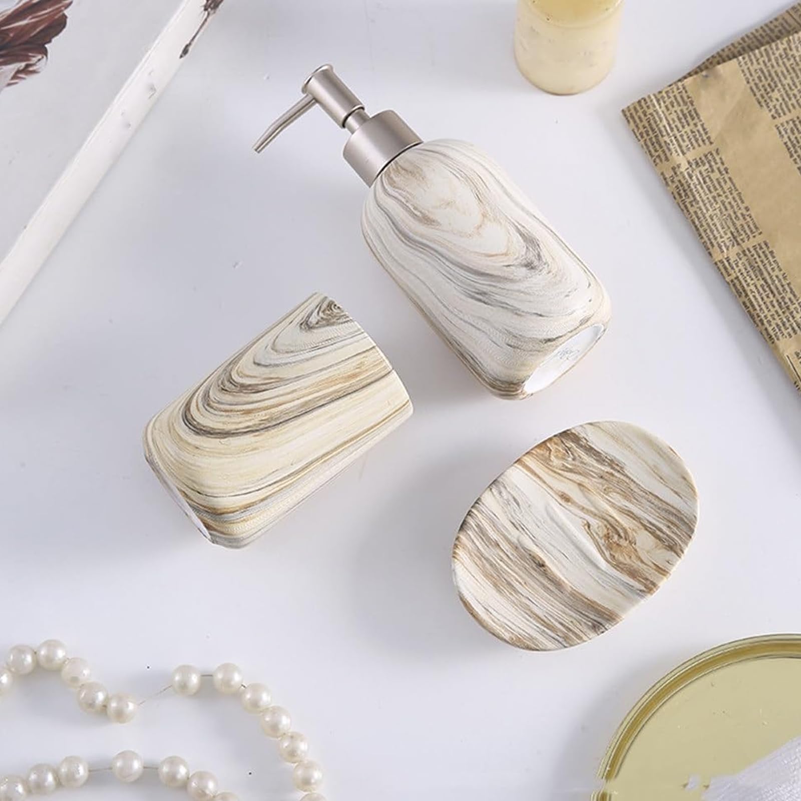 Sanitari Suite Hotel Creativo Handigienizer Ceramica Wash Set Bagno Forniture per la casa (come mostrato per tutti)