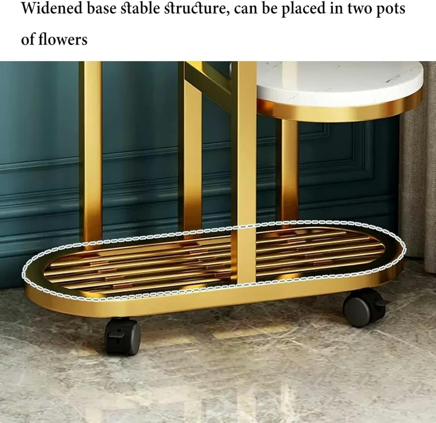 Interior Plants Support for 5 -Level Metal Corner Plants for Indoor Plants ， Supports for High Plants with Wheels for ，