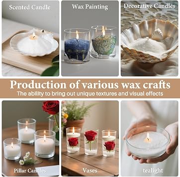 Sukh Sand Candles and Wicks - 450G(0.99lb) White Candle Sand with Wick Refillable Candle Wax for Weddings, Dating, Halloween, Christmas