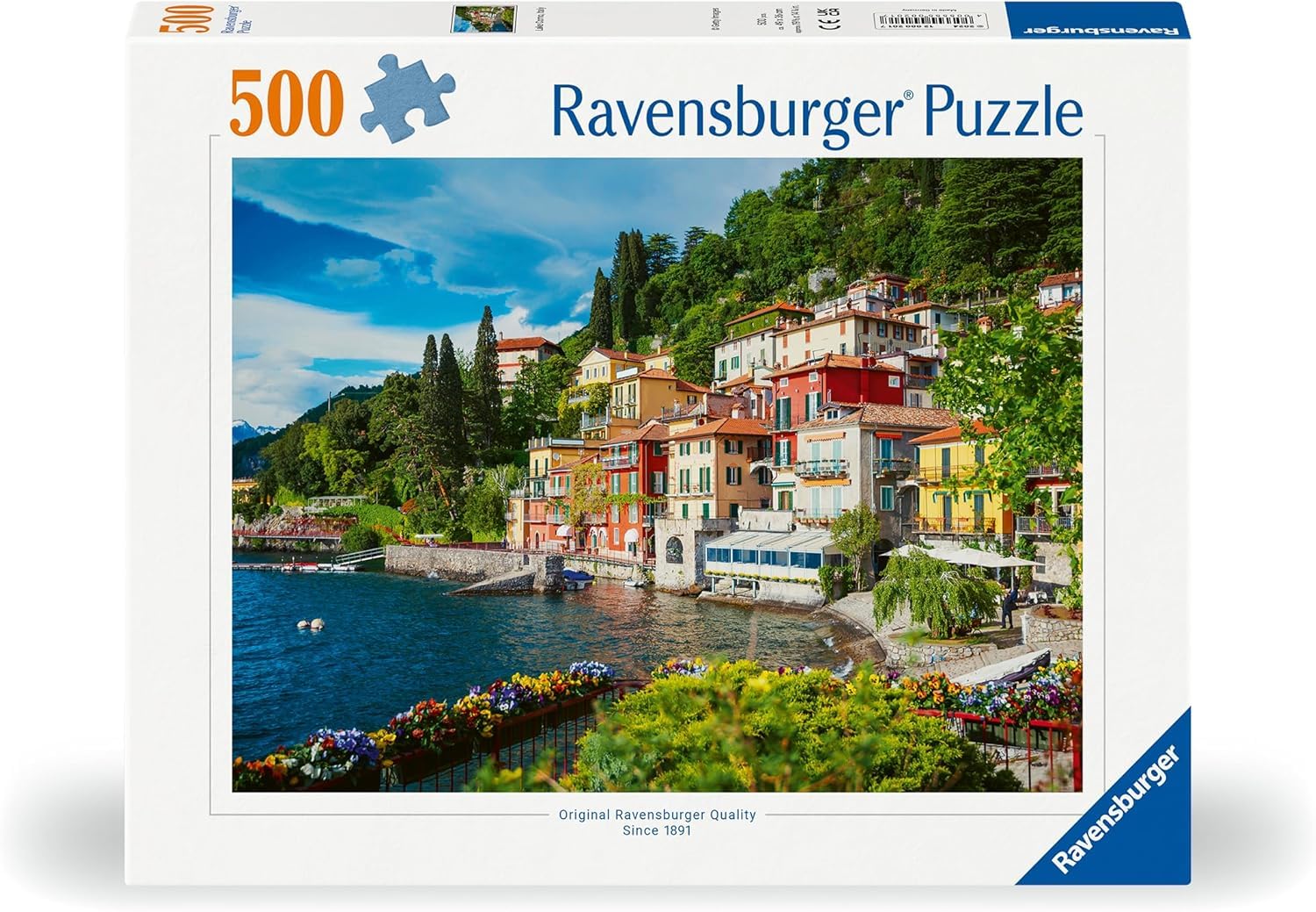 Ravensburger - Puzzle 500 Pezzi Lago de Como, Italia | Puzzle Per Adulti 500 Pezzi | Puzzle Adulti Per Bambini Dai 14 Anni In Su | Regalo Compleanno Per Bambini Dai 14 Anni In Su | Misure 52x52cm