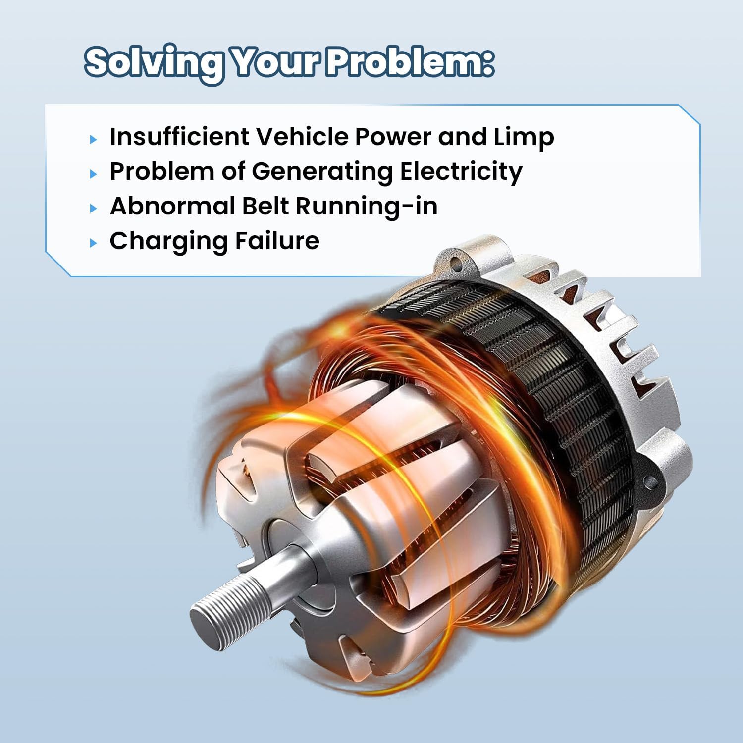 13502988 Alternator 150A Compatible with Chevy Camaro 2010-2012 3.6L, Colorado 2015-2016 3.6L, G-M-C Canyon 2015-2016 3.6L,Replace Number: FG15S026, 11485N, 11485, 11007 AL8876X, 849127