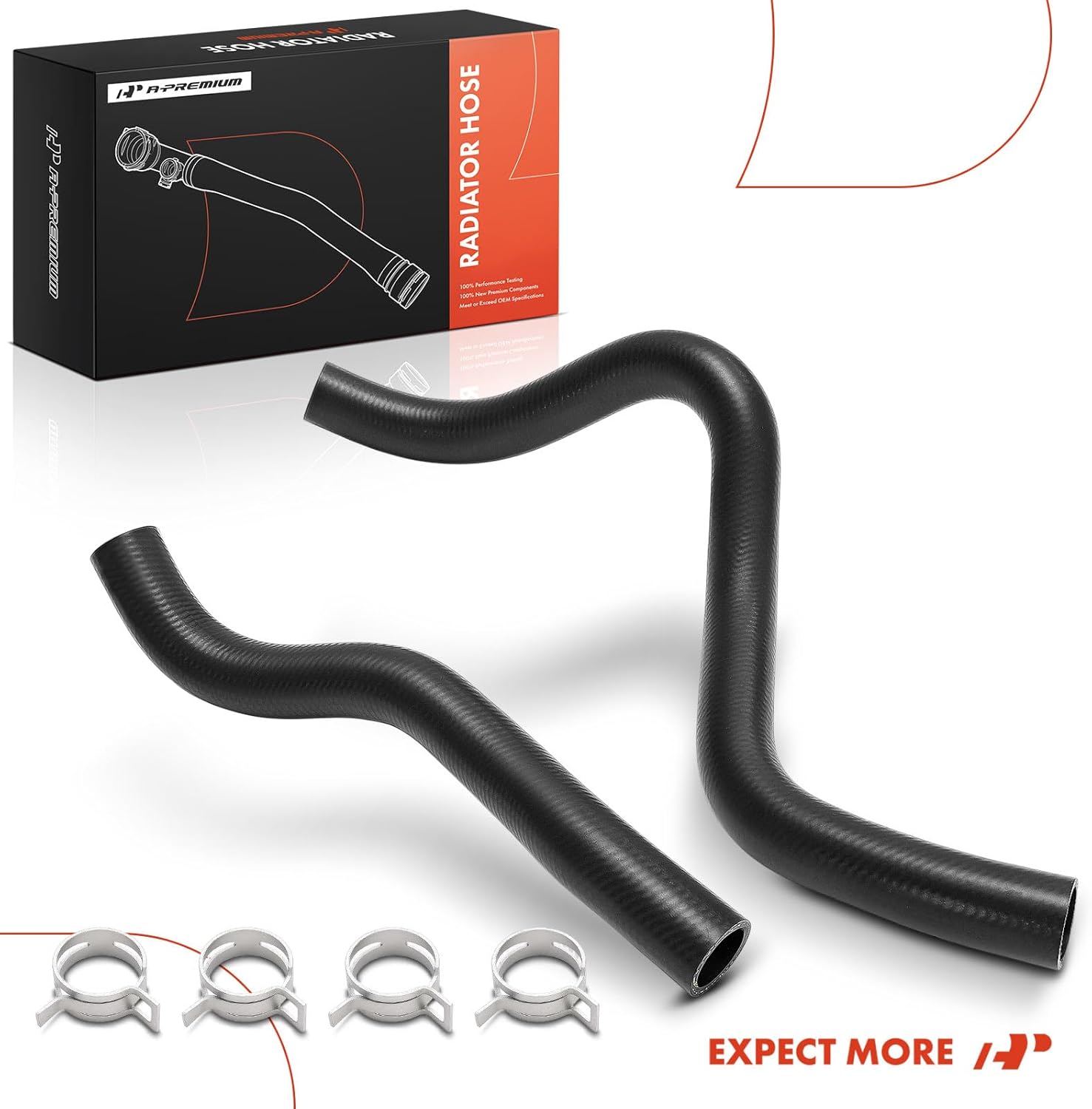 A-Premium 2x Upper and Lower Radiator Coolant Hose Compatible with Honda Pilot 2016-2020, Ridgeline 2017-2019 & Acura MDX 2014-2015, V6 3.5L