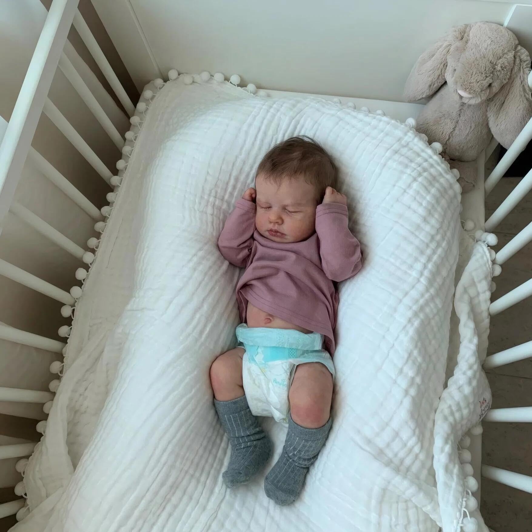 Anano Reborn Baby Lebensecht 50CM Reborn Baby Junge Puppen Wie Echt, Reborns Puppen Lebensecht Babypuppe Wie Echt Junge Mit Haaren