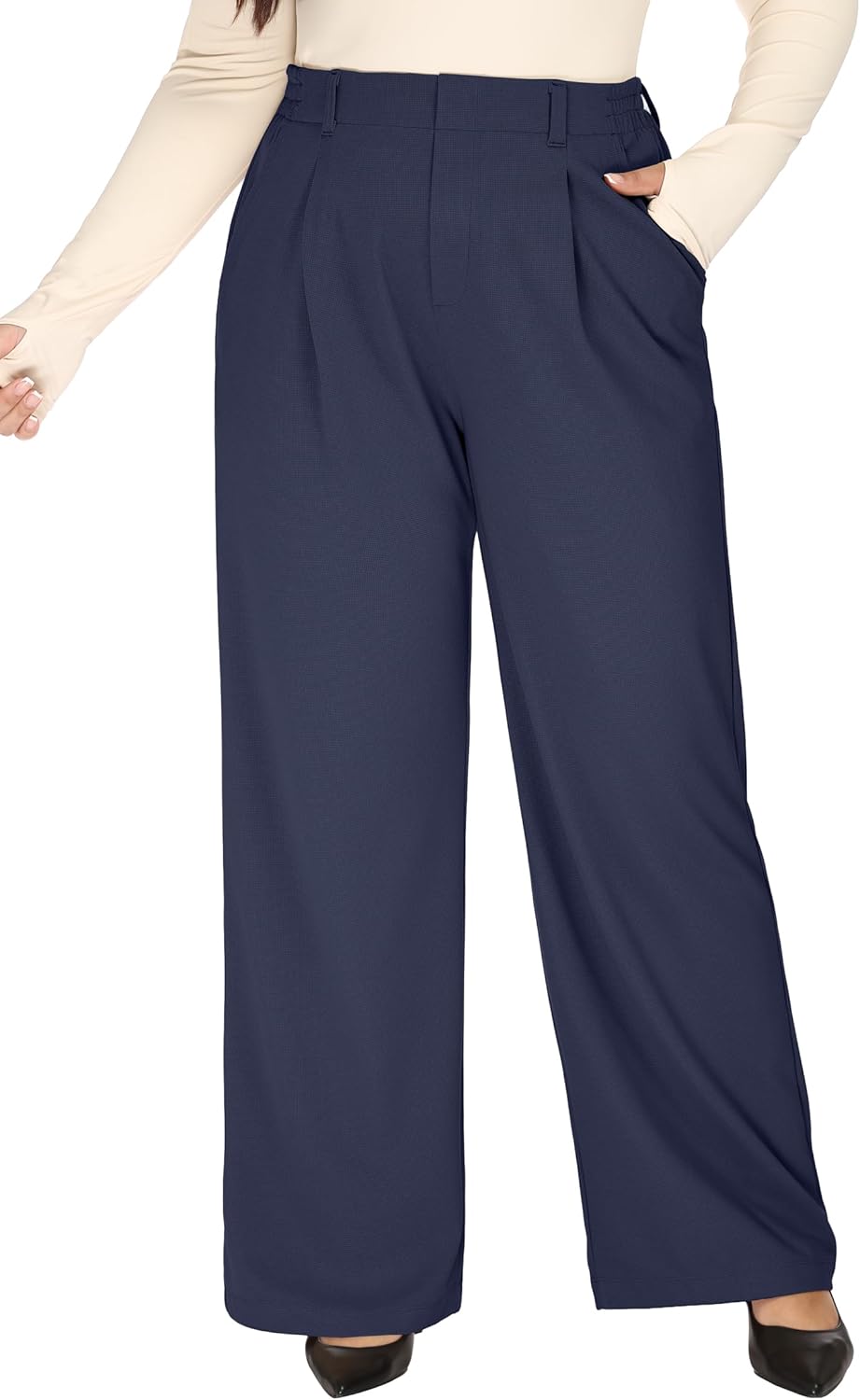 Heathyoga 1X-5X Plus Size Stretchy Work Pants Women Pull on Womens Dress Pants Business Casual Outfits Slacks for Women