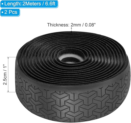 Miniatura 2 de PATIKIL Cinta de agarre para raqueta de poliuretano, antideslizante, absorbe el sudor, para caña de pescar de bádminton de tenis, bádminton