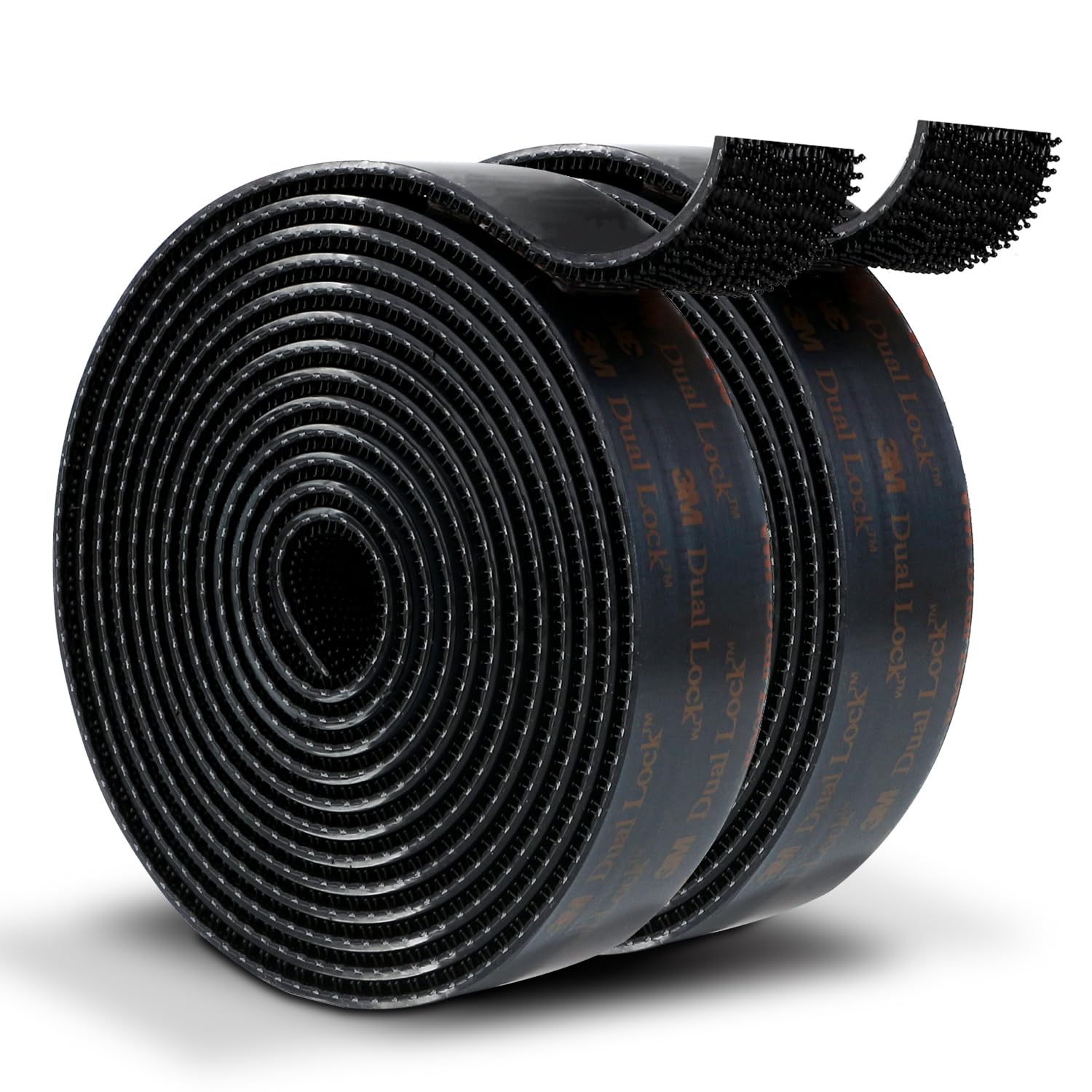 3M Dual Lock SJ3550A 1"×8ft Black 2 Pack Reclosable Fastener Mounting Tape Interlocking Mushroom Shaped Strong Adhesive Hook Lock Sticky Tape for Indoor and Outdoor(DB25252)