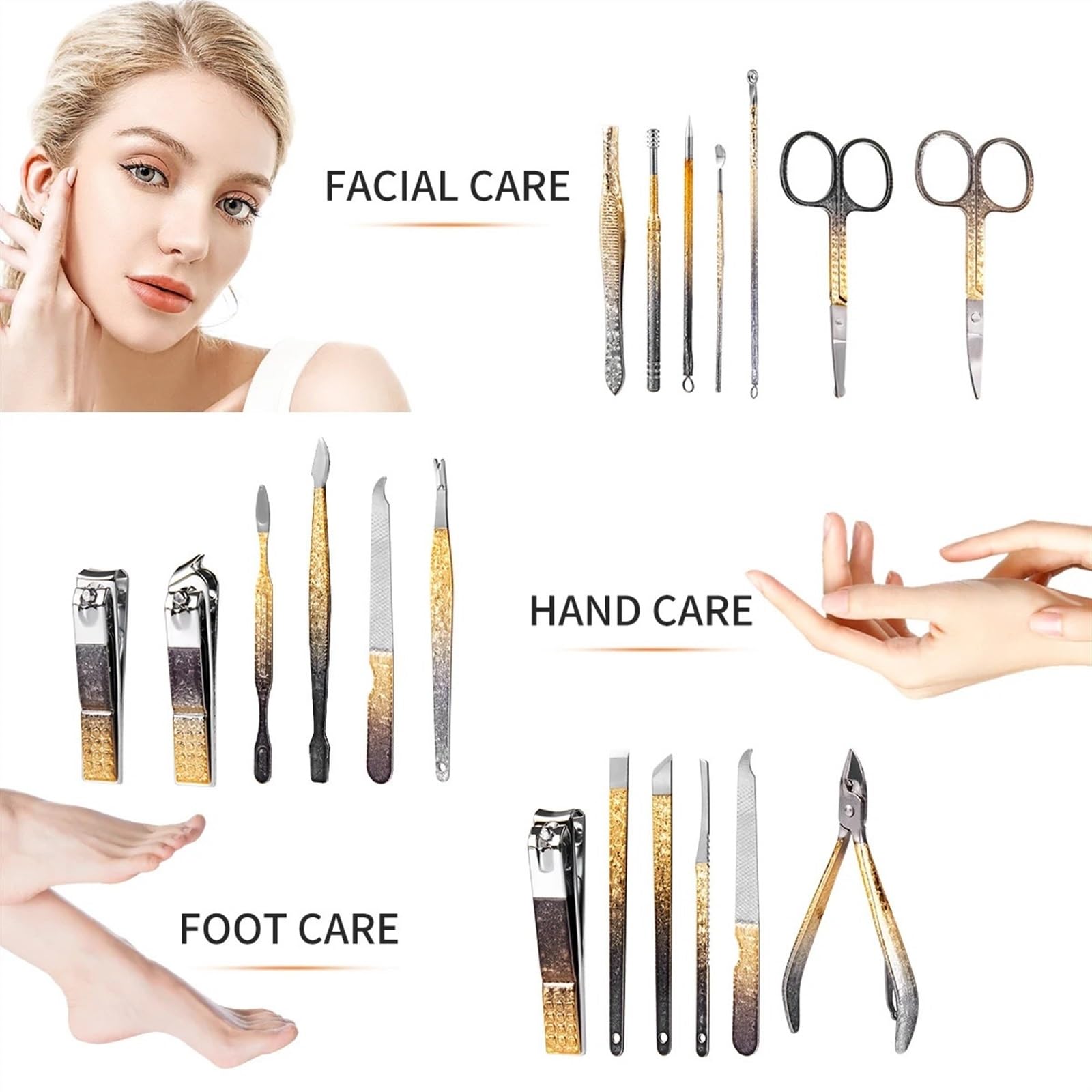 Zestawy do manicure 8/12/18 szt. Profesjonalny zestaw pedicure(12pcs)