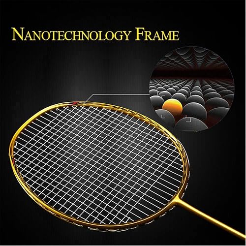 Miniatura 6 de Senston Raqueta de bádminton N80 Raqueta de bádminton de fibra de carbono, sola raqueta de bádminton profesional