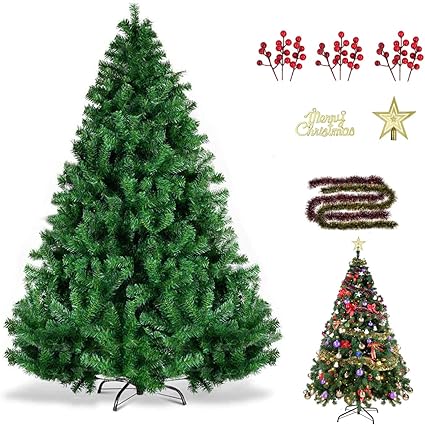 Amazon Co Jp Sincher クリスマスツリー 180cm 1250本 豪華なオーナメントセット付き 赤い実 クリスマス オーナメント 組立簡単 収納便利 クリスマス飾り 鉄の底 繰り返す利用 Christmas Tree プレゼント おしゃれ 豪華 装飾 クリスマスグッズ おもちゃ