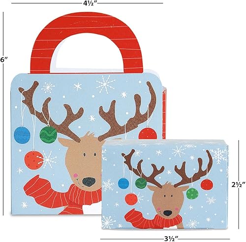 Miniatura 2 de Current Dispensador de dinero navideño de renos y bolsa de regalo, 2-12 x 3 pulgadas con bolsa de regalo de 3 x 6-12 x 9 pulgadas, divertida caja de