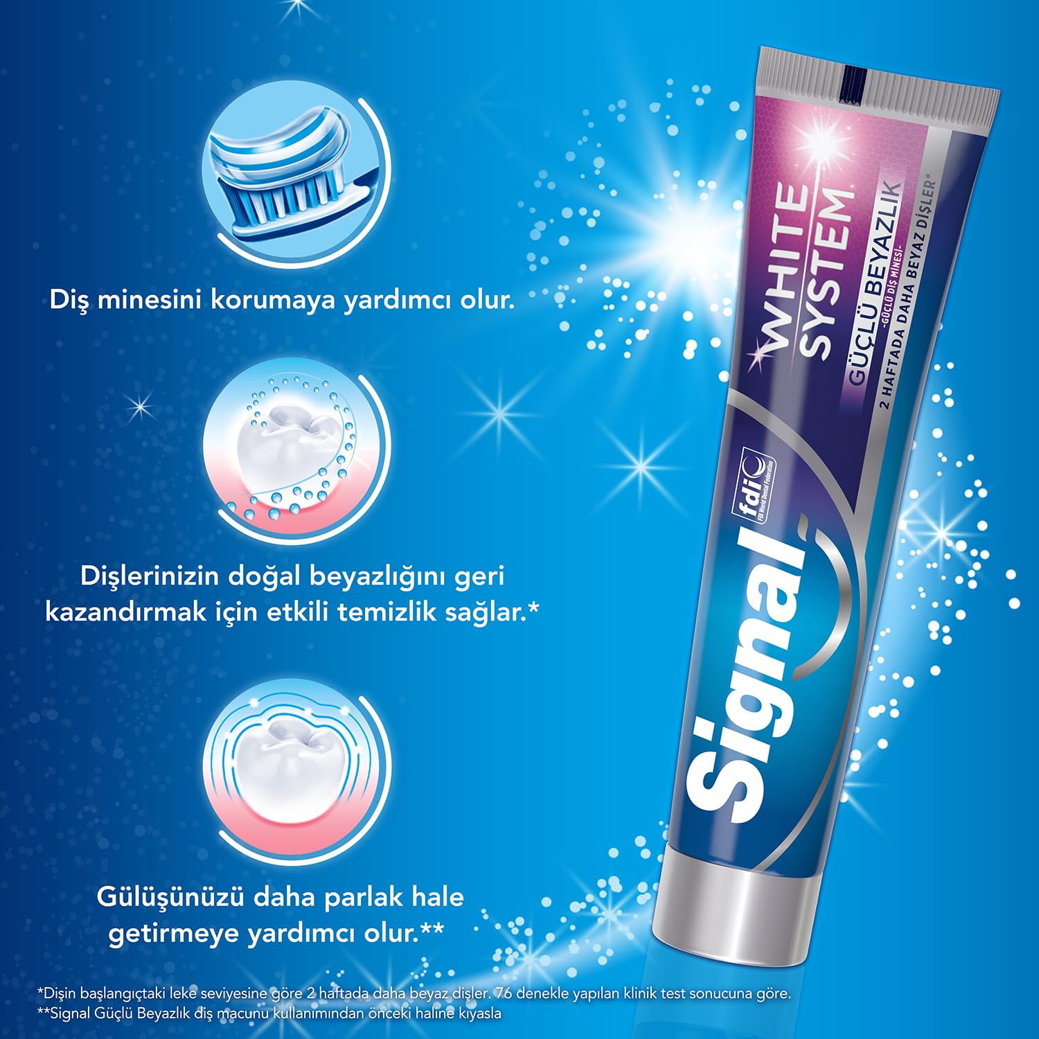 Signal White System Diş Macunu Güçlü Beyazlık Güçlü Diş Minesi 75 ml