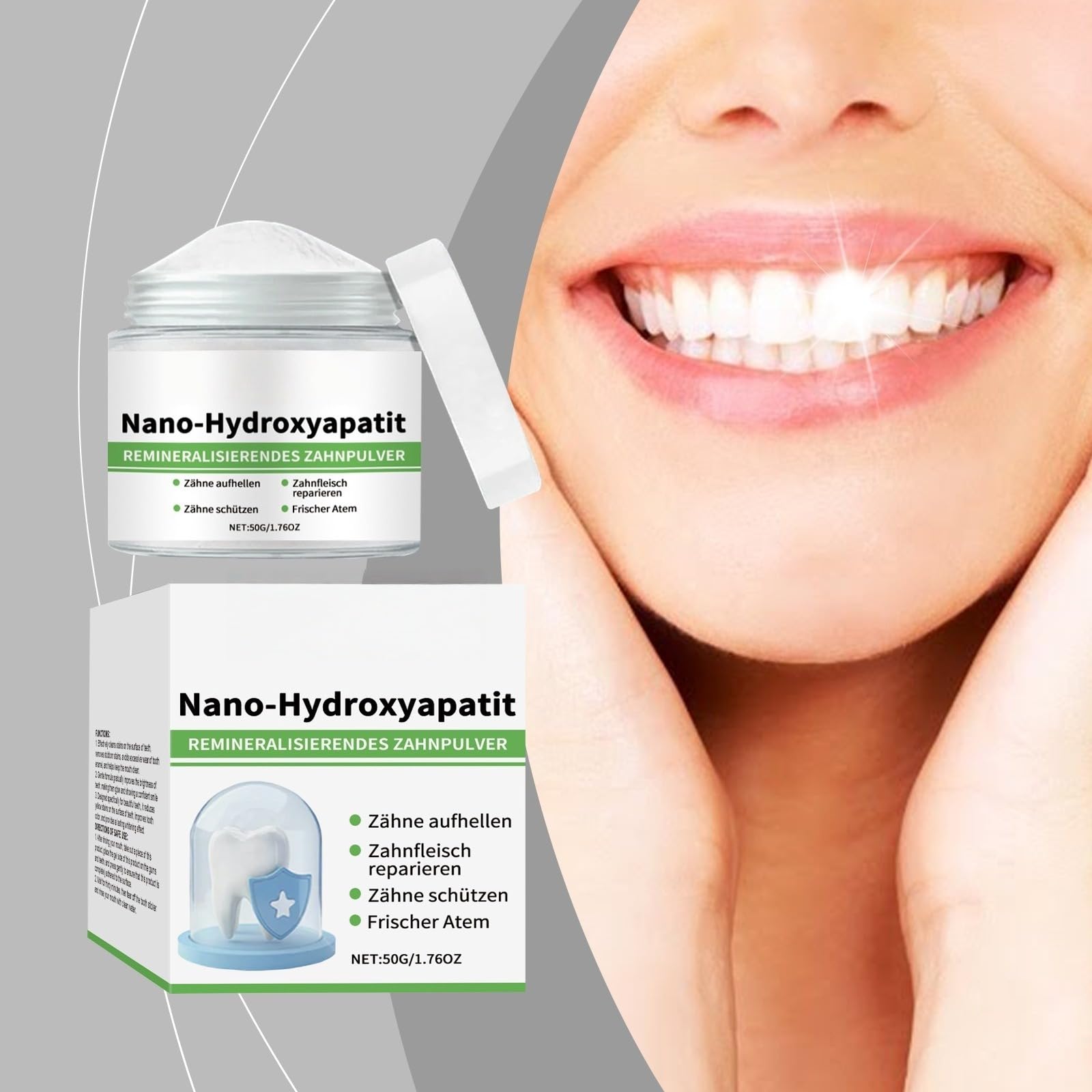 Polvere dentifricio – Ridona lucentezza ai denti, pulizia profonda delicata e sicura per lo smalto, polvere detergente per denti, cura quotidiana delicata per il benessere Buccal adatta all'igiene